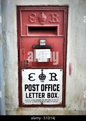 Royal Mail historischen Briefkasten Bawdsey Stockfoto