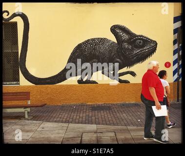 Street Art in Malaga. Spanien. Stockfoto