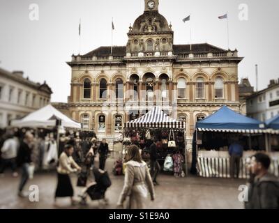 Rathaus und Markt Ipswich Suffolk UK Stockfoto