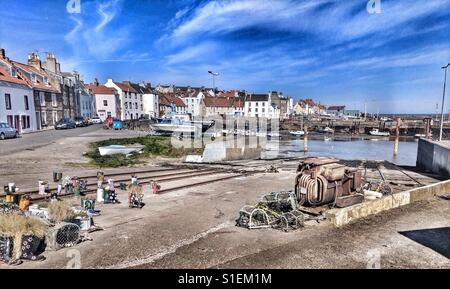 St Monans Hafen Stockfoto