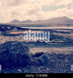 Vulkanlandschaft, Lanzarote Stockfoto