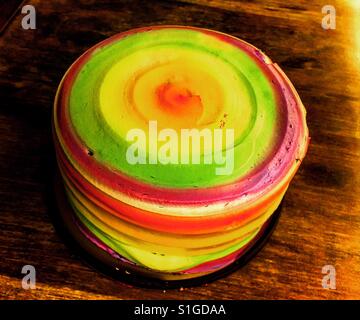Regenbogen Farbe Kuchen Stockfoto