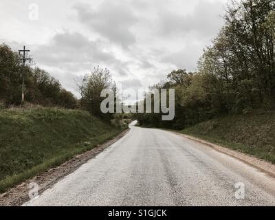 Kurvenreiche Strecke Stockfoto