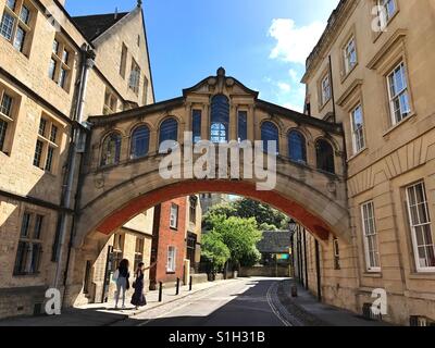 Seufzerbrücke-Oxford Stockfoto