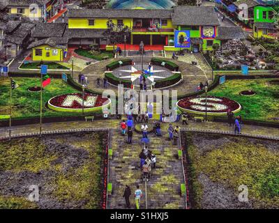 Zentrum der Welt, Mitad Del Mundo, Stock Image, in der Nähe von Quito, Ecuador, Südamerika, Breitengrad null, Längengrad Null Stockfoto