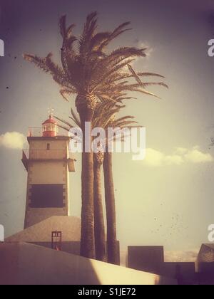 Farol de Santa Marta/Santa Marta Lighthouse, Cascais, Portugal. Stockfoto