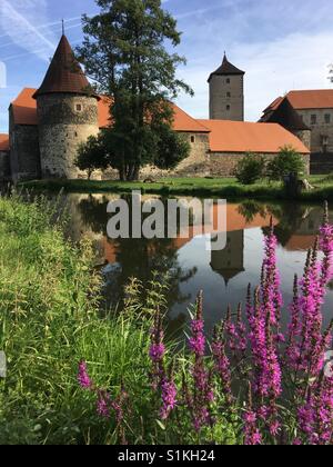 Svihov Kaste ist mittelalterliche Wasserburg, Tschechische Republik, Europa Stockfoto