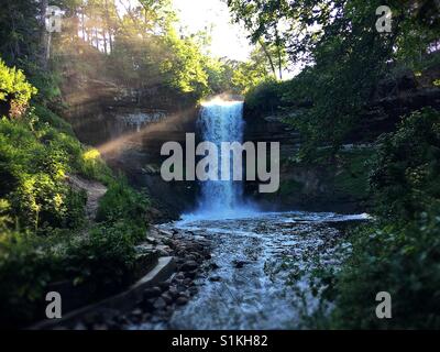 Minnehaha verliebt sich in Minneapolis, MN. Stockfoto