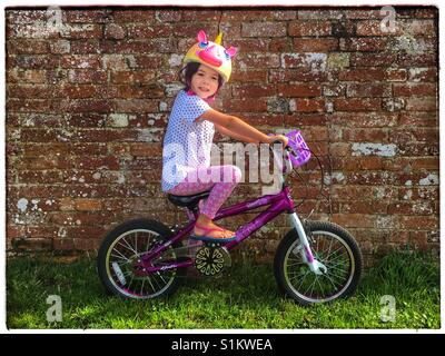 5 - Jahre alten Radfahrer Stockfoto