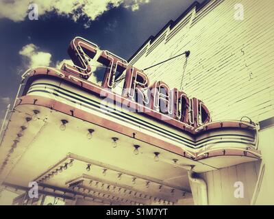 Strand Theatre marquee in Sebring, Ohio Stockfoto
