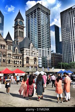 Indien feiert Tag am Nathan Phillips Square in Toronto. Stockfoto