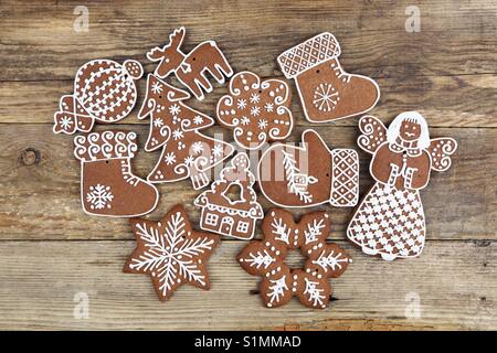 Weihnachten-Lebkuchen Stockfoto