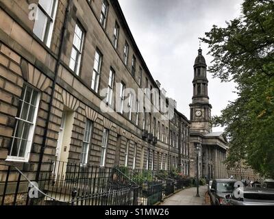 Schöne georgianische Architektur eines Edinburgh Terrasse Stockfoto