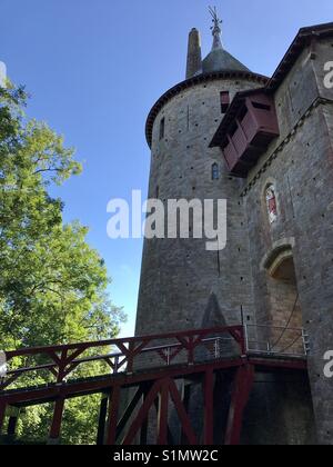 Castell Coch, einem Gebäude aus dem 19. Jahrhundert neugotischen Burg oberhalb des Dorfes Tongwynlais in South Wales Stockfoto