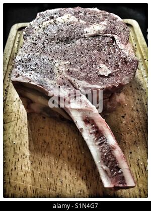 30 Tage trocken im Alter von Hereford Rind' Cote de Boeuf' Stockfoto