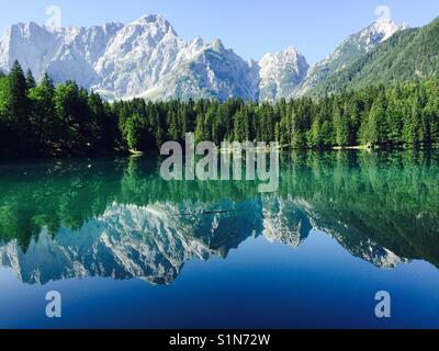 Laghi di Fusine, See fusine, Tarvisio Italien, Lago fusine Stockfoto