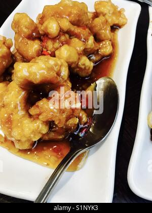 Chinesisch süß-sauer Huhn Stockfoto