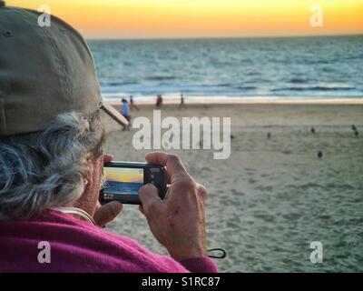 Der Sonnenuntergang-Shooter Stockfoto