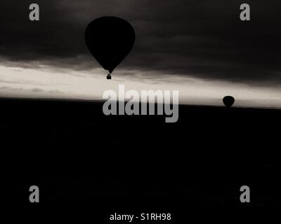 Heißluftballons über Bagan, Myanmar Stockfoto