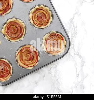 Apple rose Torten Stockfoto