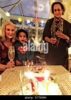 Eine Familienfeier. Stockfoto