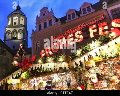 Meißner Weihnachtsmarkt Deutschland Stockfoto