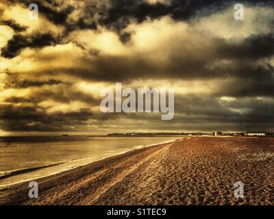 Deben Flussmündung, Bawdsey Fähre, Suffolk, England. Stockfoto