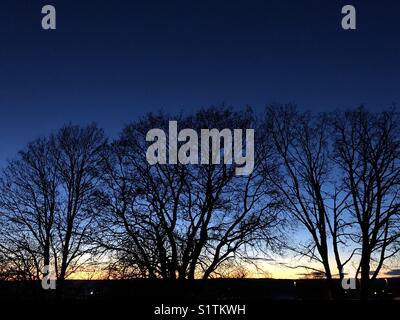 Sonnenuntergang von oben Oslo erfasst Stockfoto