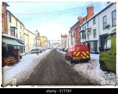 Presteigne Powys eine kleine Stadt in der Mitte von Wales im Dezember Stockfoto