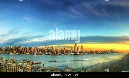 New York Skyline Panorama Stockfoto