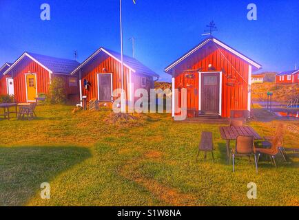 Sommer Kabinen auf der Insel Oja am südlichen Ende des Stockholmer Schären, Schweden, Skandinavien Stockfoto