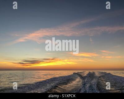 Boot in Hernando Beach, Florida Stockfoto