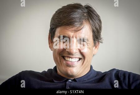 Chris Coleman beantwortet Fragen zu den Medien Stockfoto