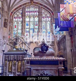 Gräber der Grafen von Warwick, im fünfzehnten Jahrhundert Beauchamp Kapelle, Saint Mary's Church, Warwick Stockfoto