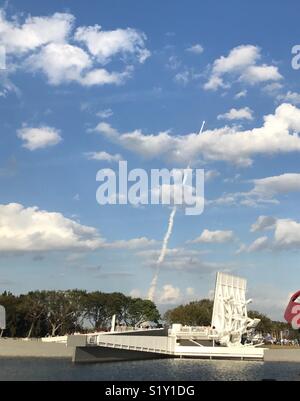 (5) Atlas-V-Rakete starten am 1. März 2018 mit Geostationary Operational Environmental Satellite-S (GEHT-S) im Space Launch Complex 41, Cape Canaveral Air Force Station Stockfoto