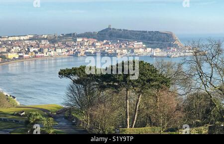 Blick über South Bay Scarborough Yorkshire UK Stockfoto