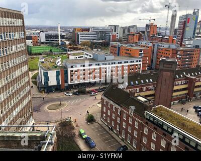 Der Aston University Campus mit Blick auf die neuen Student Union gebaut, Birmingham Stockfoto