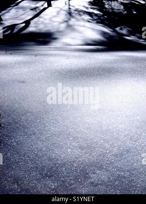 Schatten im Schnee Stockfoto