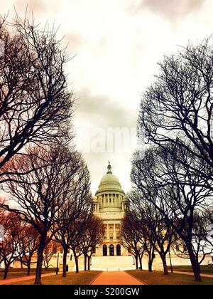 Das Rhode Island State Capitol und Begründung, Providence Rhode Island, USA Stockfoto