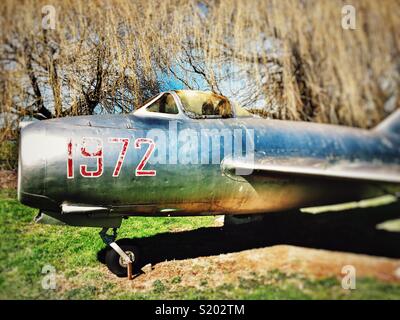 Mig-15 der sowjetischen Ära fighter Jet Stockfoto