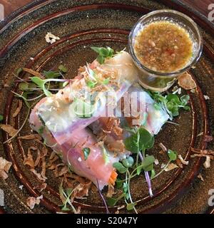 Frühlingsrollen, Chiang Mai, Thailand Stockfoto