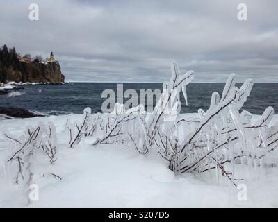 Split Rick im Winter Stockfoto