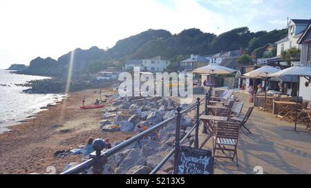 Steilen Hügel Cove, Nr Ventnor, Isle of Wight. Stockfoto