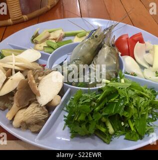 Ingredient Thai scharf-saure Suppe zu kochen Stockfoto