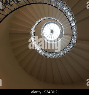 Die Treppe im Queen's House in Greenwich, London Stockfoto