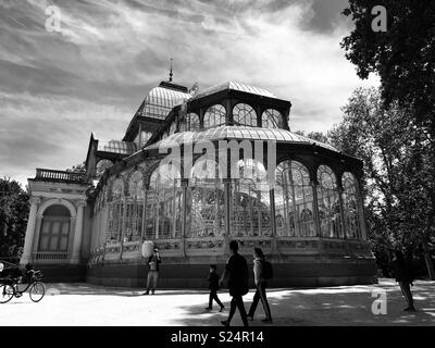 Crystal Palace in Madrid Stockfoto