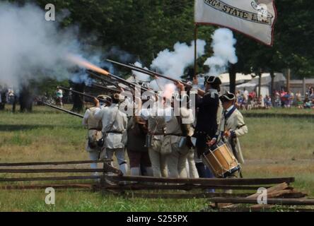 Revolutionären Krieg Re-enactors Stockfoto