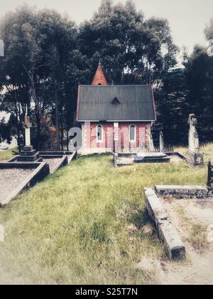 Garin memorial Kapelle (1890), Wakapuaka Friedhof, Nelson, Neuseeland Stockfoto