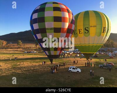 Hot Air Balloon Festival im King Valley Victoria Australien Stockfoto