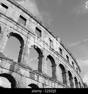 Pula Arena ein Amphitheater in Pula, Kroatien. Stockfoto